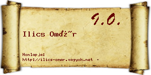 Ilics Omár névjegykártya